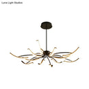 GobekUsa Black Rotating Stick LED Chandelier: Minimalist Acrylic Hanging Lamp for Dining Room