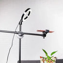 GobekUsa Modern Black Round LED Vanity Lamp with Adjustable Arm - Metallic Finish & USB Charging - Fill Flush Lighting