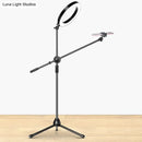 GobekUsa Modern Black Round LED Vanity Lamp with Adjustable Arm - Metallic Finish & USB Charging - Fill Flush Lighting