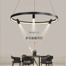 GobekUsa Black Round Spotlight Chandelier Pendant Light for Home Decor and Dining Room