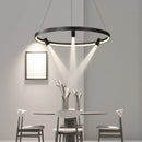 GobekUsa Black Round Spotlight Chandelier Pendant Light for Home Decor and Dining Room