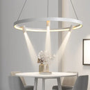 GobekUsa Black Round Spotlight Chandelier Pendant Light for Home Decor and Dining Room