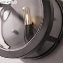 GobekUsa Modern Black Round Wall Sconce with Clear Crystal Accent - Stylish Metal 1 Bulb Light for Hallway