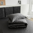 GobekUsa Grey Lines Stripes Duvet Cover Set Cotton Satin Jacquard Queen King Size
