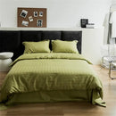 GobekUsa Grey Lines Stripes Duvet Cover Set Cotton Satin Jacquard Queen King Size