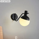 GobekUsa Modern Gold Wall Mount Sconce Light with Global Milk Glass Shade - 1 Light for Living Room