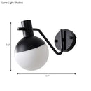 GobekUsa Modern Gold Wall Mount Sconce Light with Global Milk Glass Shade - 1 Light for Living Room