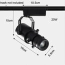 GobekUsa Adjustable LED Track Spotlights for Art Gallery Church Museum, Square Shape
