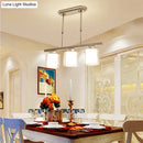 GobekUsa Cylinder Island Pendant Light Fixture - Modern Black/Silver, Clear Glass - Ideal for Kitchen