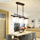 GobekUsa Cylinder Island Pendant Light Fixture - Modern Black/Silver, Clear Glass - Ideal for Kitchen