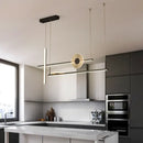 GobekUsa Contemporary LED Bar Pendant Light Fixture - Stylish Acrylic Island Chandelier for Dining Room