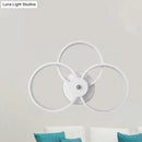 GobekUsa Modern LED Hoop Wall Lamp with Acrylic Lighting - Black/White, 2/3 Lights in Warm/White/Second Gear