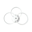 GobekUsa Modern LED Hoop Wall Lamp with Acrylic Lighting - Black/White, 2/3 Lights in Warm/White/Second Gear