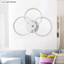 GobekUsa Modern LED Hoop Wall Lamp with Acrylic Lighting - Black/White, 2/3 Lights in Warm/White/Second Gear