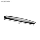 GobekUsa Curved LED Bathroom Vanity Light - Wall Mounted Minimalist Metal Lamp in Black with Warm/White Light