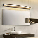 GobekUsa Curved LED Bathroom Vanity Light - Wall Mounted Minimalist Metal Lamp in Black with Warm/White Light