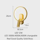 GobekUsa Brass Copper LED Reading Wall LampLuxury Living Room Background Wall Spotlight