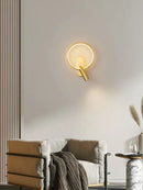 GobekUsa Brass Copper LED Reading Wall LampLuxury Living Room Background Wall Spotlight