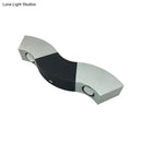 GobekUsa Metallic LED Wall Sconce with Wavy Black/Silver Design and Colorful Lights