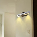 GobekUsa Modern 2-Light Wall Fixture for Living Room with Aluminum Shade in Black/Silver - Warm/White Lighting