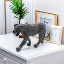 GobekUsa Leopard Panther Resin Sculpture Collectible Figurine for Modern Home Decor