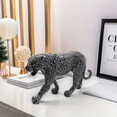 GobekUsa Leopard Panther Resin Sculpture Collectible Figurine for Modern Home Decor