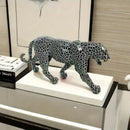 GobekUsa Leopard Panther Resin Sculpture Collectible Figurine for Modern Home Decor