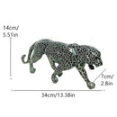 GobekUsa Leopard Panther Resin Sculpture Collectible Figurine for Modern Home Decor