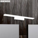 GobekUsa LED Nordic Style Rectangle Bathroom Wall Vanity Light - Aluminum, 16"/24" Width, Wall Mounted Lamp (Black/Silver) - Warm/White Light
