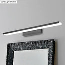GobekUsa LED Nordic Style Rectangle Bathroom Wall Vanity Light - Aluminum, 16"/24" Width, Wall Mounted Lamp (Black/Silver) - Warm/White Light