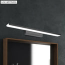 GobekUsa LED Nordic Style Rectangle Bathroom Wall Vanity Light - Aluminum, 16"/24" Width, Wall Mounted Lamp (Black/Silver) - Warm/White Light