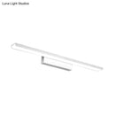 GobekUsa LED Nordic Style Rectangle Bathroom Wall Vanity Light - Aluminum, 16"/24" Width, Wall Mounted Lamp (Black/Silver) - Warm/White Light