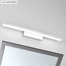 GobekUsa LED Nordic Style Rectangle Bathroom Wall Vanity Light - Aluminum, 16"/24" Width, Wall Mounted Lamp (Black/Silver) - Warm/White Light