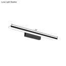 GobekUsa LED Nordic Style Rectangle Bathroom Wall Vanity Light - Aluminum, 16"/24" Width, Wall Mounted Lamp (Black/Silver) - Warm/White Light