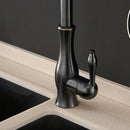 GobekUsa Black Single Handle Pull Out Kitchen Faucet - Swivel 360° Water Mixer Tap