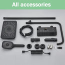 GobekUsa Black Smart Digital Rainfall Shower System with Grey Mixer Tap