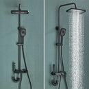 GobekUsa Black Smart Digital Rainfall Shower System with Grey Mixer Tap