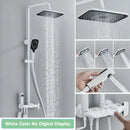 GobekUsa Black Smart Digital Rainfall Shower System with Grey Mixer Tap