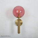 Modern black smoked glass ball led wall lamp bedroom sconce by Decorbites