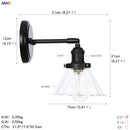 GobekUsa Glass Ball Wall Light Switch Hallway Bathroom Mirror Stair Black Wall Sconce