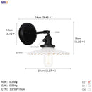 GobekUsa Glass Ball Wall Light Switch Hallway Bathroom Mirror Stair Black Wall Sconce