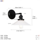 GobekUsa Glass Ball Wall Light Switch Hallway Bathroom Mirror Stair Black Wall Sconce