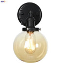 GobekUsa Glass Ball Wall Light Switch Hallway Bathroom Mirror Stair Black Wall Sconce