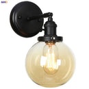 GobekUsa Glass Ball Wall Light Switch Hallway Bathroom Mirror Stair Black Wall Sconce