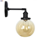 GobekUsa Glass Ball Wall Light Switch Hallway Bathroom Mirror Stair Black Wall Sconce