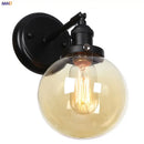 GobekUsa Glass Ball Wall Light Switch Hallway Bathroom Mirror Stair Black Wall Sconce