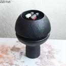 GobekUsa Black Spherical Resin Sculpture Desk Decoration Abstract Art Aesthetic Ornament