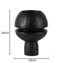 GobekUsa Black Spherical Resin Sculpture Desk Decoration Abstract Art Aesthetic Ornament