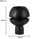 GobekUsa Black Spherical Resin Sculpture Desk Decoration Abstract Art Aesthetic Ornament