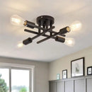 GobekUsa Modern Black Sputnik Chandelier Flush Mount